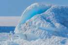 Norway, Svalbard. Close-up of blue iceberg. Art Print